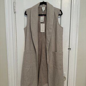 Longline open-front sleeveless cardigan *NWT*